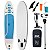 Prancha Stand Up Paddle Inflável 320x76x15cm Azul Remo Ajustável Bomba Manual Bolsa Transporte Kit Completo Até 140kg - Imagem 1