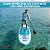 Prancha Stand Up Paddle Inflável 320x76x15cm Azul Remo Ajustável Bomba Manual Bolsa Transporte Kit Completo Até 140kg - Imagem 4
