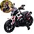 Mini Moto Elétrica Infantil 12v Branca Bateria Recarregável Luz Som Rodas De Apoio Carregador Bivolt Inmetro - Imagem 1
