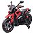 Mini Moto Elétrica Infantil 12v Vermelha Bateria Recarregável Luz Som Rodas De Apoio Carregador Bivolt Inmetro - Imagem 2