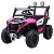 Carrinho Utv Elétrico Infantil 12v Rosa Controle Remoto Bateria Recarregável Luz Som Até 30kg Inmetro Anatel - Imagem 2