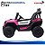 Carrinho Utv Elétrico Infantil 12v Rosa Controle Remoto Bateria Recarregável Luz Som Até 30kg Inmetro Anatel - Imagem 7