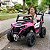 Carrinho Utv Elétrico Infantil 12v Rosa Controle Remoto Bateria Recarregável Luz Som Até 30kg Inmetro Anatel - Imagem 10