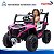 Carrinho Utv Elétrico Infantil 12v Rosa Controle Remoto Bateria Recarregável Luz Som Até 30kg Inmetro Anatel - Imagem 11