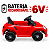 Mini Carrinho Elétrico Infantil 6v Vermelho Luz Bateria Recarregável Indicador De Energia Até 30kg - Imagem 6