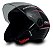 Capacete para Moto Aberto X Open Preto Rosa Tamanho 56 Viseira Transparente Forro Removível - FW3 - Imagem 3