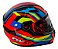 Capacete Moto Fechado GTX FOX Laranja Amarelo com Oculos Interno Viseira Cristal e Narigueira Alta Tamanho 56 - FW3 - Imagem 5