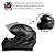 Capacete para Moto Fechado GT2 Preto Fosco com Viseira Cristal e Narigueira Alta Tamanho 58 - FW3 - Imagem 4