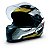 Capacete Moto Fechado GTN Super Dourado com Cinza e Branco com Viseira Cristal NarigueiraTamanho 56 - FW3 - Imagem 7