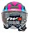 Capacete Aberto Moto FW3 X Open Up Fox Rosa Azul Com Óculos Solar Interno Fumê Viseira Cristal Tamanho 56 58 60 - Imagem 7