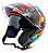 Capacete Aberto Moto FW3 X Open Up Fox Laranja Amarelo e Azul Com Óculos Solar Interno Fumê Viseira Cristal Tam 56 58 60 - Imagem 6