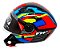 Capacete Aberto Moto FW3 X Open Up Fox Laranja Amarelo e Azul Com Óculos Solar Interno Fumê Viseira Cristal Tam 56 58 60 - Imagem 1