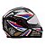 Capacete Moto Fechado GTN R1 Preto Fosco com Azul Vermelho e Viseira Cristal Tamanho 56 58 60 - FW3 - Imagem 4
