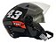 Capacete Para Moto X OPEN 43 Aberto Com Óculos Solar Interno Grafite com Preto Tamanho 56 58 60 - FW3 - Imagem 3