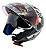 Capacete Moto Aberto X Open Up Fox Grafite com Oculos Solar Interno Fumê e Viseira Cristal Tamanho 56 58 60 - FW3 - Imagem 6