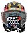 Capacete para Moto Aberto X Open Up Fox Dourado com Vermelho com Oculos Interno Viseira Cristal Tamanho 60 - FW3 - Imagem 3