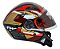 Capacete para Moto Aberto X Open Up Fox Dourado com Vermelho com Oculos Interno Viseira Cristal Tamanho 60 - FW3 - Imagem 1
