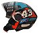 Capacete para Moto Aberto X Open Up 43 Azul Vermelho com Oculos Interno Viseira Cristal Tamanho 60 - FW3 - Imagem 1
