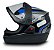 Capacete para Moto Fechado Automatic Preto e Azul com Viseira Transparente Tamanho 60 - FW3 - Imagem 1