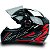 Capacete para Moto Fechado GT2 Branco e Vermelho Brilhante com Viseira Cristal e Narigueira Alta Tamanho 56 58 60 - FW3 - Imagem 1
