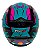 Capacete Moto Fechado GTX FOX Azul Tifanny com Oculos Interno Viseira Cristal e Narigueira Alta Tamanho 56 58 60 FW3 - Imagem 3