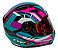 Capacete Moto Fechado GTX FOX Azul Tifanny com Oculos Interno Viseira Cristal e Narigueira Alta Tamanho 56 58 60 FW3 - Imagem 2