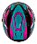 Capacete Moto Fechado GTX FOX Azul Tifanny com Oculos Interno Viseira Cristal e Narigueira Alta Tamanho 56 58 60 FW3 - Imagem 5
