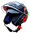 Capacete Moto Aberto X Open Up 43 Vermelho Verde com Oculos Solar Interno Fumê e Viseira Cristal Tamanho 56 58 60 - FW3 - Imagem 5