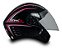 Capacete para Moto Aberto X Open Preto Rosa Tamanho 56 58 60 Viseira Transparente Forro Removível - FW3 - Imagem 1