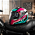 Capacete Moto Fechado GTX Super Azul Tiffany Rosa e Branco com Oculos Interno Viseira Cristal Tamanho 56 58 60 - FW3 - Imagem 7