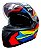 Capacete Moto Fechado GTX FOX Laranja Amarelo com Oculos Interno Viseira Cristal e Narigueira Alta Tamanho 56 58 60 FW3 - Imagem 3