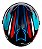 Capacete Moto Fechado GTX 43 Azul Vermelho com Oculos Interno Viseira Cristal e Narigueira Alta Tamanho 56 58 60 - FW3 - Imagem 5
