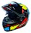 Capacete Moto Fechado GTX 43 Amarelo Azul com Oculos Interno Viseira Cristal e Narigueira Alta Tamanho 56 58 60 - FW3 - Imagem 6