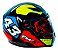 Capacete Moto Fechado GTX 43 Amarelo Azul com Oculos Interno Viseira Cristal e Narigueira Alta Tamanho 56 58 60 - FW3 - Imagem 1