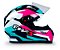 Capacete Moto Fechado GTN Super Azul Rosa Branco com Viseira Cristal NarigueiraTamanho 56 58 60 - FW3 - Imagem 9