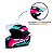 Capacete Moto Fechado GTN Super Azul Rosa Branco com Viseira Cristal NarigueiraTamanho 56 58 60 - FW3 - Imagem 4