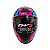 Capacete Fechado para Moto GTN FOX Rosa Azul com Viseira Cristal Tamanho 56 58 60 - FW3 - Imagem 2