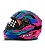 Capacete Fechado para Moto GTN FOX Rosa Azul com Viseira Cristal Tamanho 56 58 60 - FW3 - Imagem 1