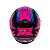 Capacete Fechado para Moto GTN FOX Rosa Azul com Viseira Cristal Tamanho 56 58 60 - FW3 - Imagem 3