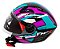 Capacete Moto Aberto X Open Up Fox Azul Rosa Preto com Oculos Solar Interno Fumê e Viseira Cristal Tamanho 56 58 60 FW3 - Imagem 1
