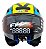 Capacete Moto Aberto  X Open Up Fox Amarelo com Azul e Oculos Solar Interno Fumê e Viseira Cristal Tamanho 60 - FW3 - Imagem 8