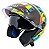 Capacete Moto Aberto  X Open Up Fox Amarelo com Azul e Oculos Solar Interno Fumê e Viseira Cristal Tamanho 60 - FW3 - Imagem 4