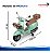 Mini Moto Elétrica Infantil Vespa Primavera 12v Azul Licenciada Com Luz Som Rodinhas Auxiliares Suporta Até 30kg - Imagem 2