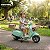 Mini Moto Elétrica Infantil Vespa Primavera 12v Azul Licenciada Com Luz Som Rodinhas Auxiliares Suporta Até 30kg - Imagem 9