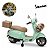 Mini Moto Elétrica Infantil Vespa Primavera 12v Azul Licenciada Com Luz Som Rodinhas Auxiliares Suporta Até 30kg - Imagem 1