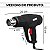 Soprador Térmico 2000w 220v Pistola De Ar Quente 350°c 600°c Com Bico Para Insulfilm Remover Tinta E Adesivos - Imagem 3