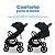 Carrinho de Bebê Freso Compact Dobrável Leve Reclinável com Cinto 5 Pontos Freio Cesto Proteção UV Passeios e Viagens - Imagem 5