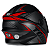 Capacete Pro Tork R8 Integral Preto Fosco Com Vermelho Viseira Fumê Tamanho 56 Uso Urbano Moto Masculino Feminino - Imagem 4
