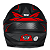 Capacete Pro Tork R8 Integral Preto Fosco Com Vermelho Viseira Fumê Tamanho 58 Uso Urbano Moto Masculino Feminino - Imagem 3