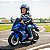 Mini Moto Elétrica Infantil 6v Azul Bateria Recarregável Luz Som Rodas De Apoio Até 30kg Certificada Inmetro - Imagem 5